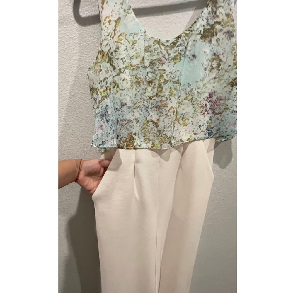 BCBGeneration Ivory Light Blue Jumpsuit - Picture 3 of 8